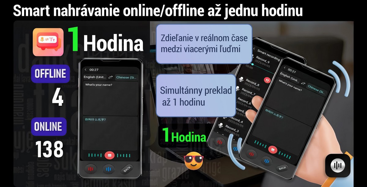 Překlad konferenci přednášek překladač smart nahrávání zvuku